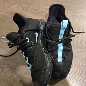 Nike Black Sneakers with Blue Highlights Paul George